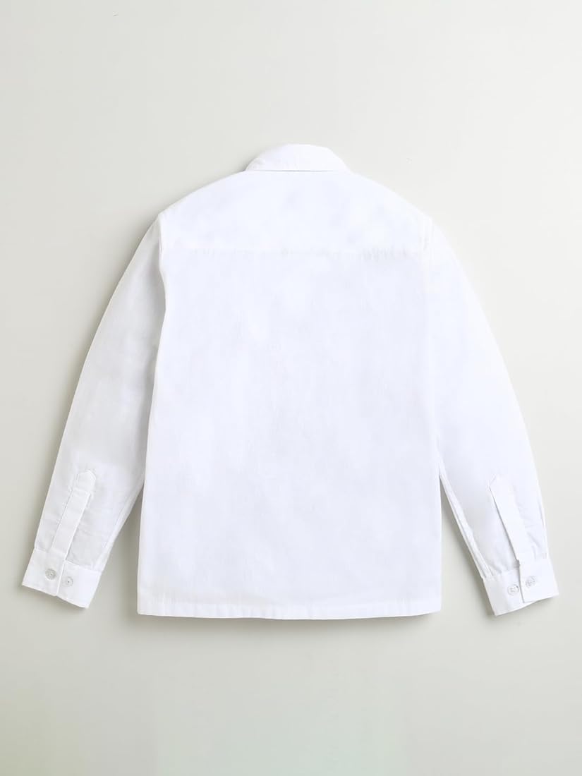 トップス PWA EXPLORERS L/S SHIRT White Bright White Formal Textured Premium Cotton Shirt For Men - Snitch
