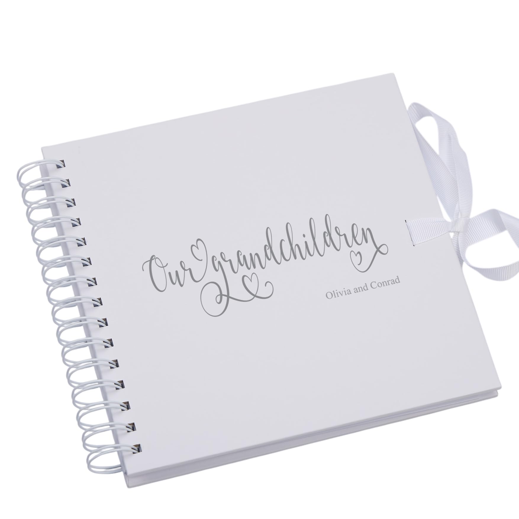 Ukgiftstoreonline White Personalised Our Grandchildren Scrapbook Photo Album