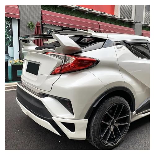 テールウィング ために CHR 2016-2020 2021 リア荷物蓋ミドルスポイラーディフ??ューザー ABS 車の尾翼装飾アクセサリー ディフューザー(White Black)