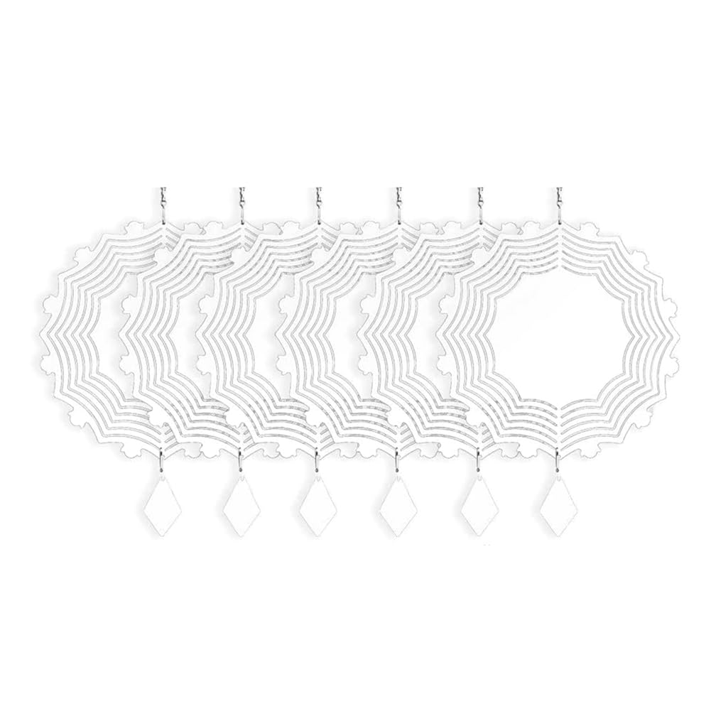 Lot de 6 éoliennes vierges de 25,4 cm pour décoration intérieure et extérieure