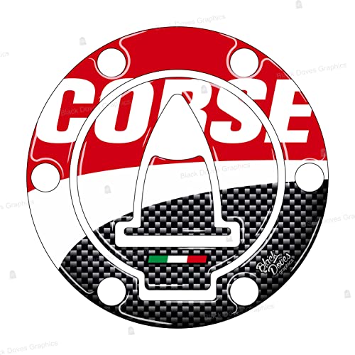 BLACK DOVES GRAPHICS 3D Motorrad-Tankaufkleber, Rot, Kratzfest, Harz, Schimmernd, Outdoor, Motorrad, Ducati Multistrada 950 1200 1260 S V2, Hypermotard 2020-2022