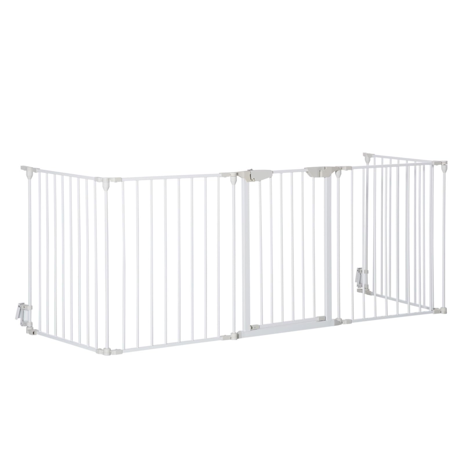 Security Barrier Dog Stair Safety Gates Easy Installtion(White)