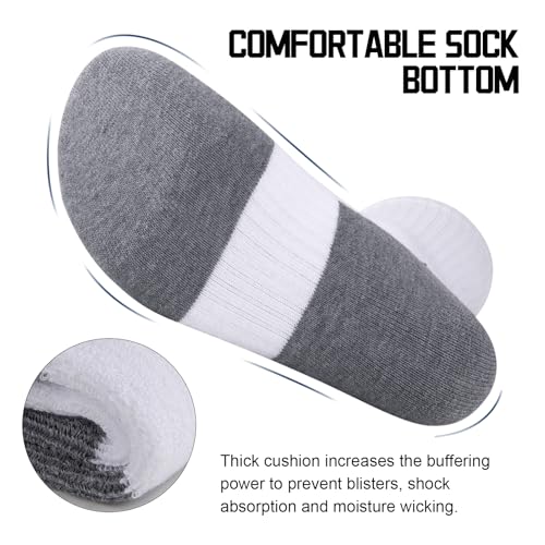 COOVAN 8 Pack Men's Athletic Crew Socks - Moisture Wicking, Heavy Duty Cushioned, Breathable Boot Socks4