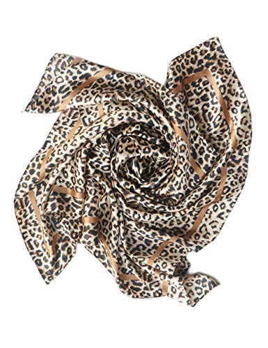 Square Silk Feeling Scarf for Hair Wrapping at Night, Silk Hair Wrap for Sleeping, Satin Head Scarfs for Women