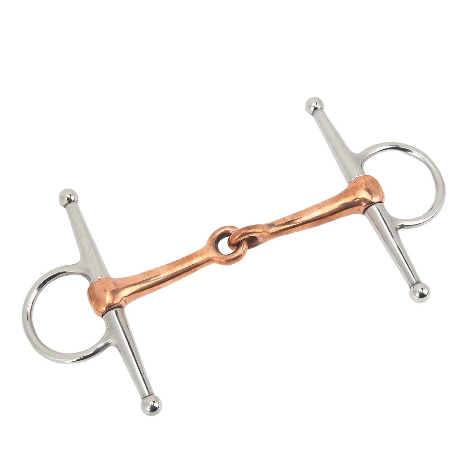 Filetto per Guancia Piena per Cavallo, Filetto per Cavallo da 125 Mm, Filetto per Cavallo con Bocca in Acciaio Inossidabile, Anello Sciolto per Cavallo in Rame, Filetto per Cavallo da Masticare