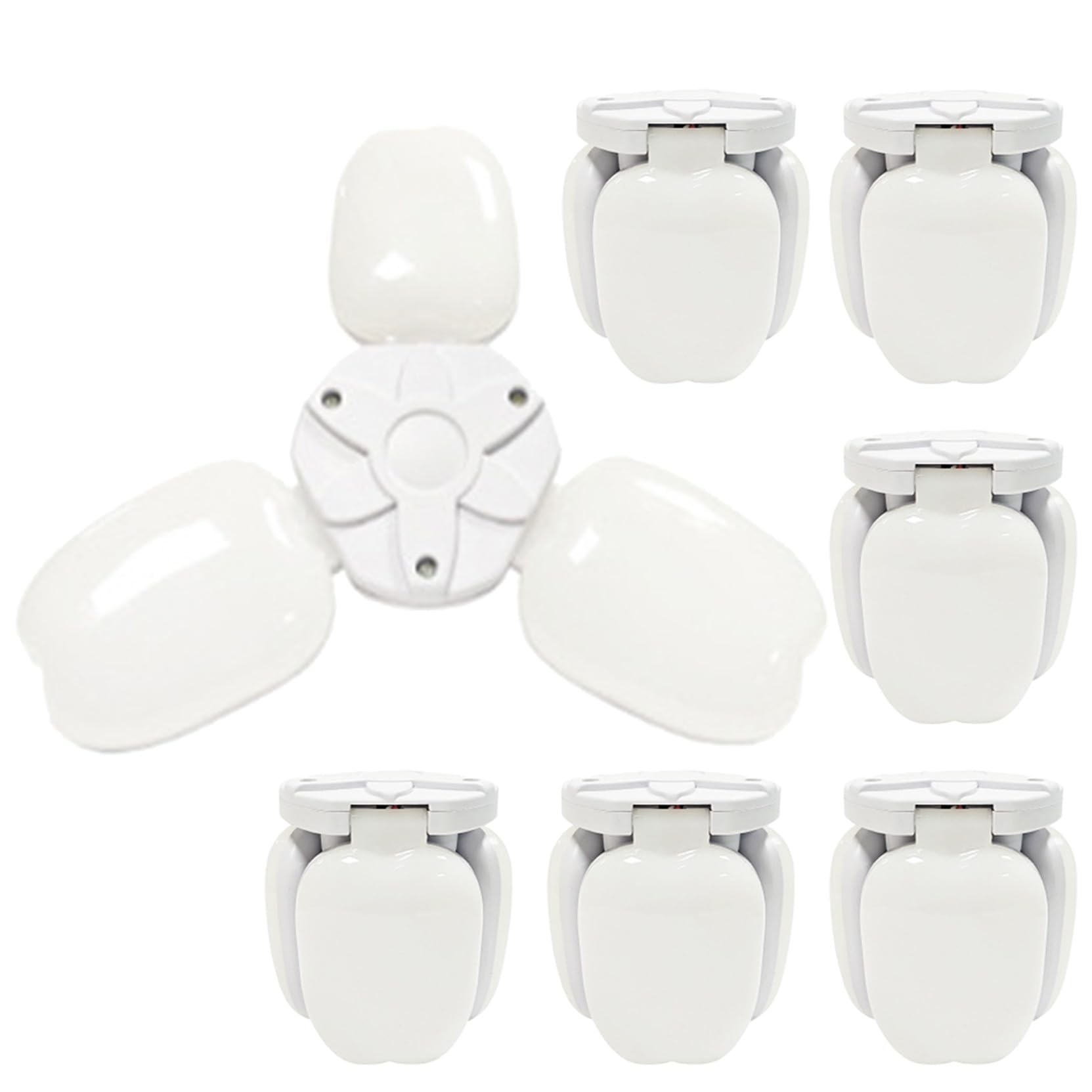 TTiiLoe 20W Garage Light with 3 Deformable Panels, 6000K Ultra Bright LED Ceiling Light Fixture, E26/E27 Screw-in Shop Lighting for Basement Attic Workshop Barn Warehouse, 7 Pack