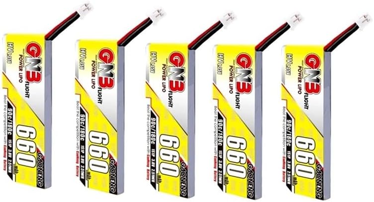 For GNB 660mAh 3.8V 1S 90C/180C HV 4.35V for Lipo Battery With PH2.0 Plug For Emax for Tinyhawk King Kong Ldarc TINY7 Easy to replace(5Pcs)