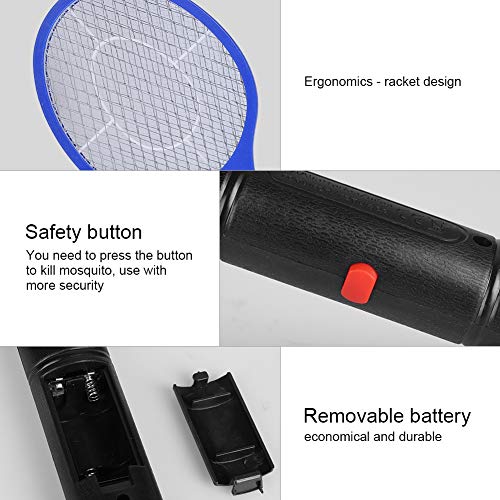 Soapow Draadloze Batterij Power Elektrische Fly Mosquito Swatter Bug Zapper Racket Insecten Killer Groen - Image 5