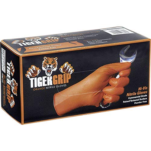 tiger grip handschuhe xxl Kunzer S, chemieresistente Nitril-Einweghandschuhe orange Color:Ranger Green + Black gift-him Up close and OOB