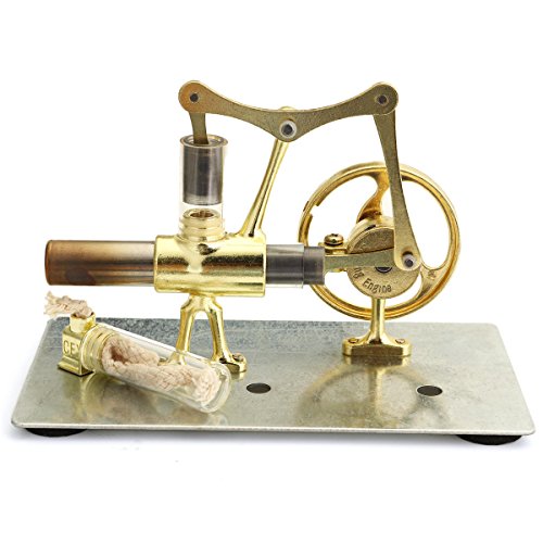 QuickShop Mini Hot Air Stirling Engine Model Single Cylinder Engine Collection Gift