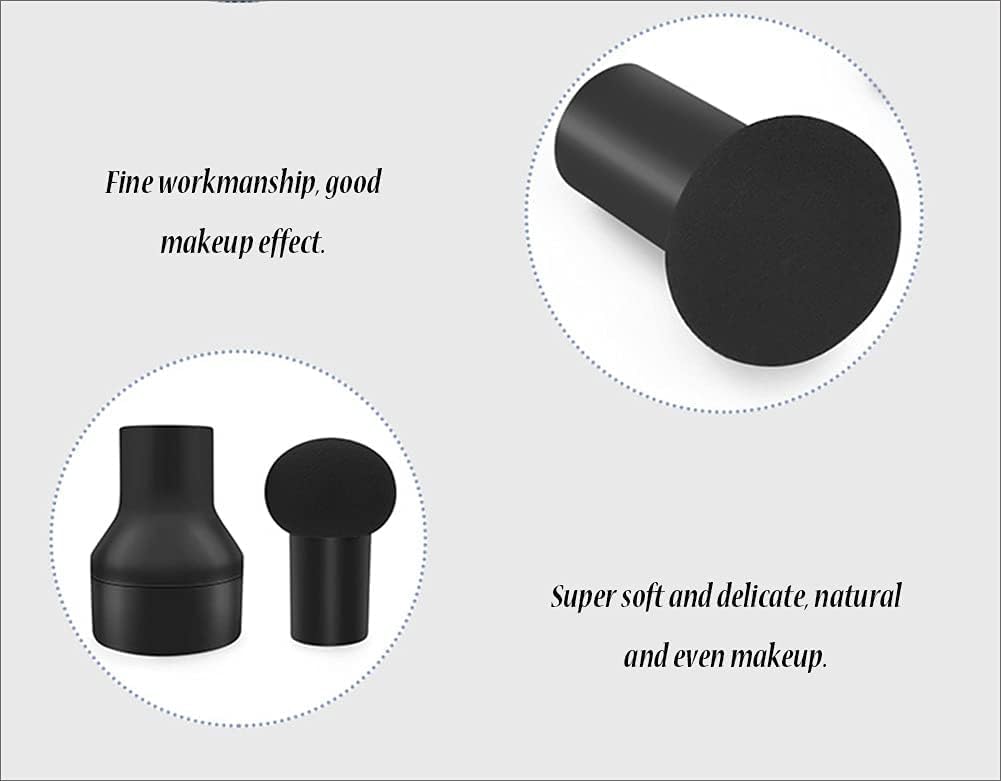 Beautiflame 6pcs Makeup Powder Puff with Case Mushroom Head Blender Sponge Applicator Foundation Puff 1