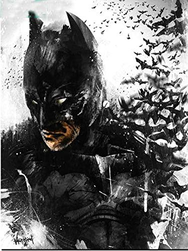 ANnjab 5D Bricolage Diamant Broderie Point de Croix Kit Batman Motif Image 3D Diamant Peinture mosaïque Faisant Pleine Peinture carré 30x40 cm