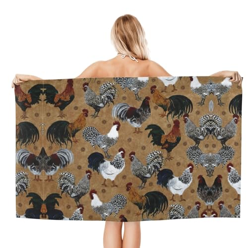 Serviette de bain microfibre Shine Rooster pour la douche quotidienne - 3