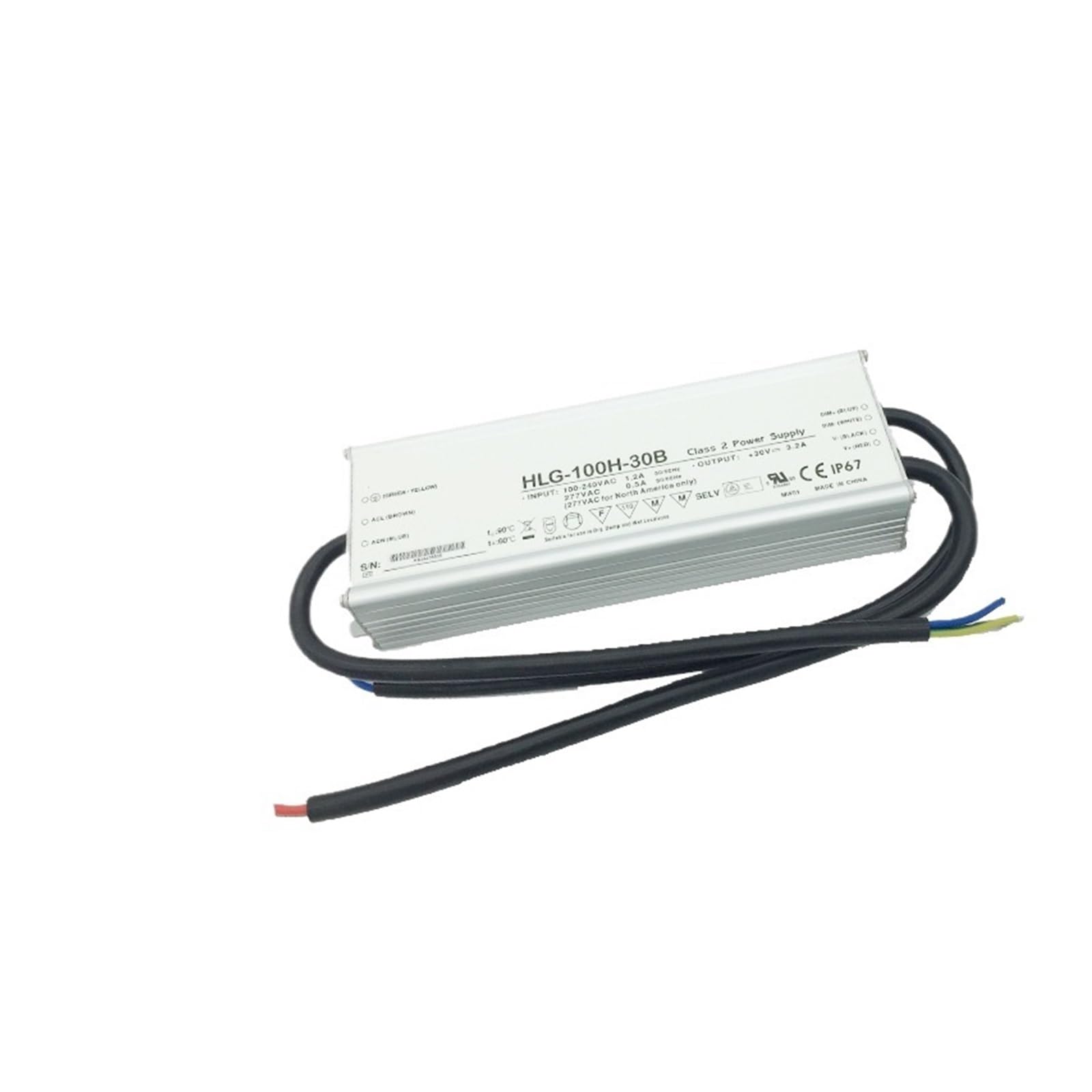 Alimentation LED étanche HLG-100H-54A transformateur 100W tension 54V PFC