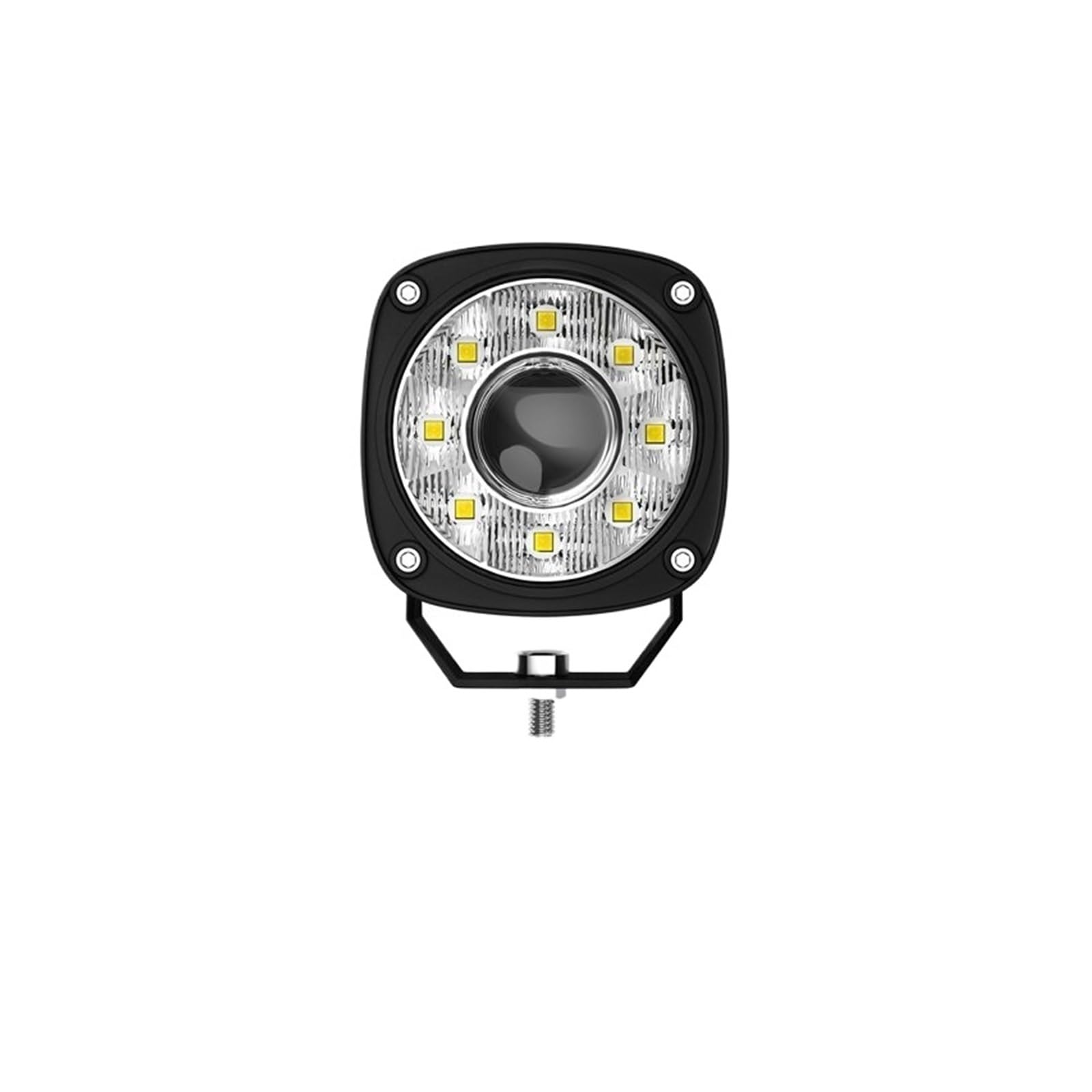 Parachoques Delantero Luz Niebla Para Dodge Para Coche Todoterreno Moto 3 Pulgadas Lámpara LED De Trabajo Cuadrada Cabeza Blanca Faro Antiniebla(1pc)