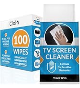 iCloth LCD Screen Cleaner – All-in-One TV Screen Cleaner Wipes – Streak-Free Cleaning for Your Fl...