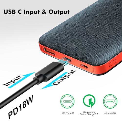 2-Pack Power Bank Portable Charger 10600mAh, PD20W 22.5W PowerBank Fast Charging USB C Input and Output, for Smartphones and More - Image 4
