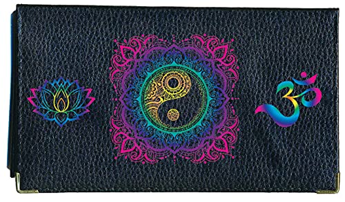 Sylla Mandala Ying Yang - Cartera de piel, color negro Cover