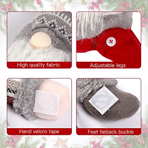 Sggvecsy Christmas Tree Topper Gnome Hand Made Christmas Gnome Decoration Funny Christmas Tree Topper Christmas Plush Gnome Ornaments Also Be Used As Curtain Tie For Home Decor (Grey) #TOP6