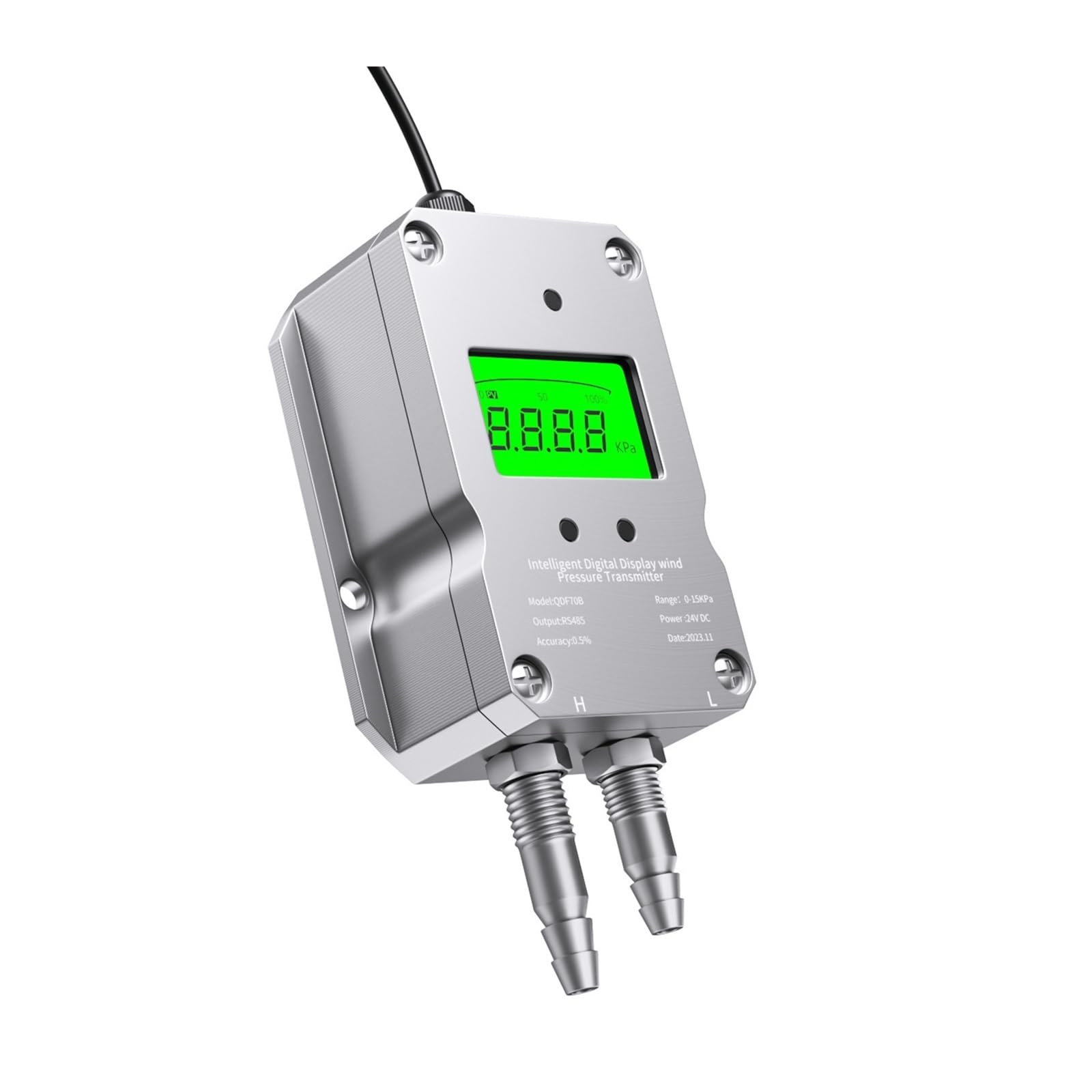 VDOQTLJT Wind Differential Pressure Transmitter 0-100pa 0-500pa 0-1Kpa Air Sensor 4-20mA 0-10V 0-5V RS485(Waterproof 4-20ma)