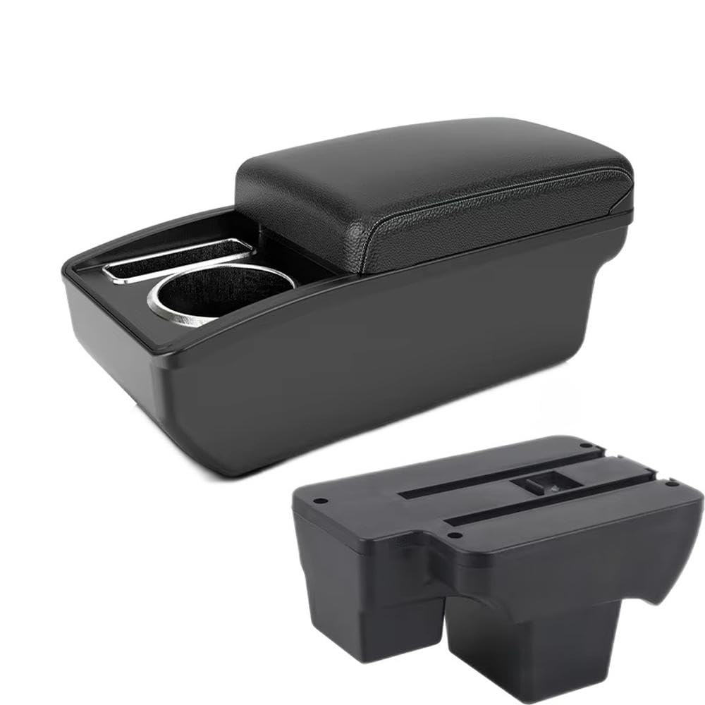FSOZDBBPL For Polo 2020-2024 Car Armrest Box Storage Box Retrofit Parts Interior Parts(A3 white line NO USB)