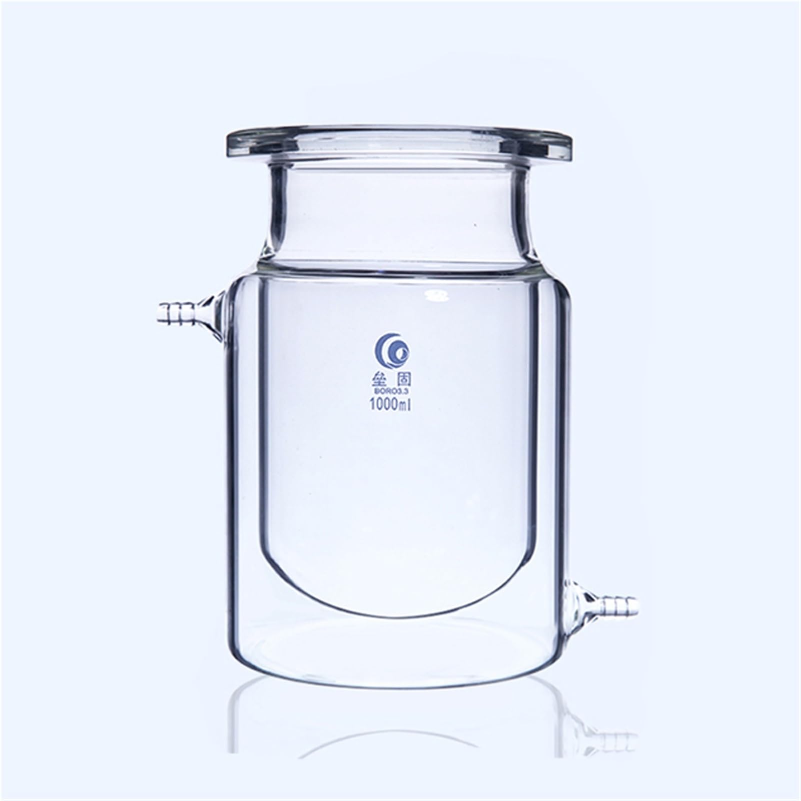 matraz de fondo redondo， Matraz de reacción de doble capa de vidrio de borosilicato de alto rendimiento, fondo plano, 3-4 bocas abiertas, 500 ml-10 l(10000mL24x24x24x24)