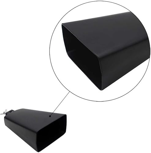 cloche de percussion,Cloche De Percussion,Tbest Cloche De Percussion,Cloche De Batterie,6 Pouces Fer Cloche De Vache Inrument À Percussion Bruit De Vache En Métal Avec Poignée Replacement Pour Kit De - 3