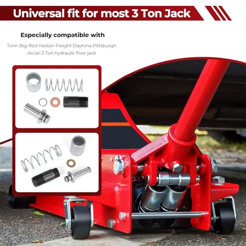 Image of Low Side Smaller & Bigger Pump Piston Pump Plunger Kit Fit for Most 3 Ton Jack, Compatible with Torin Big Red /Harbor Freight Daytona Pittsburgh /Arcan 3 Ton Floor Jack Rebuild