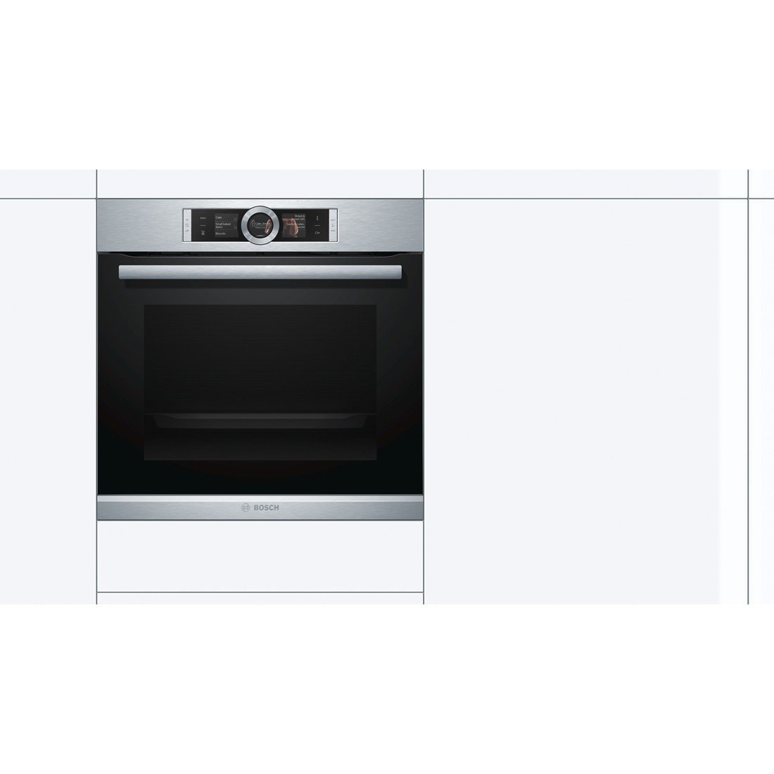 Bosch HBG676ES1C Backofen, mittel, 71 l, 71 l, 30-300 °C, Schwarz, Edelstahl