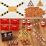 XILEPINGAN Wichtel Zubehör Baustelle, 27 Stück Wichtel Baustelle Set, Wichtelzubehör für Wichteltür und 1/12 Puppenhaus,DIY wichtel Baustelle Einzug