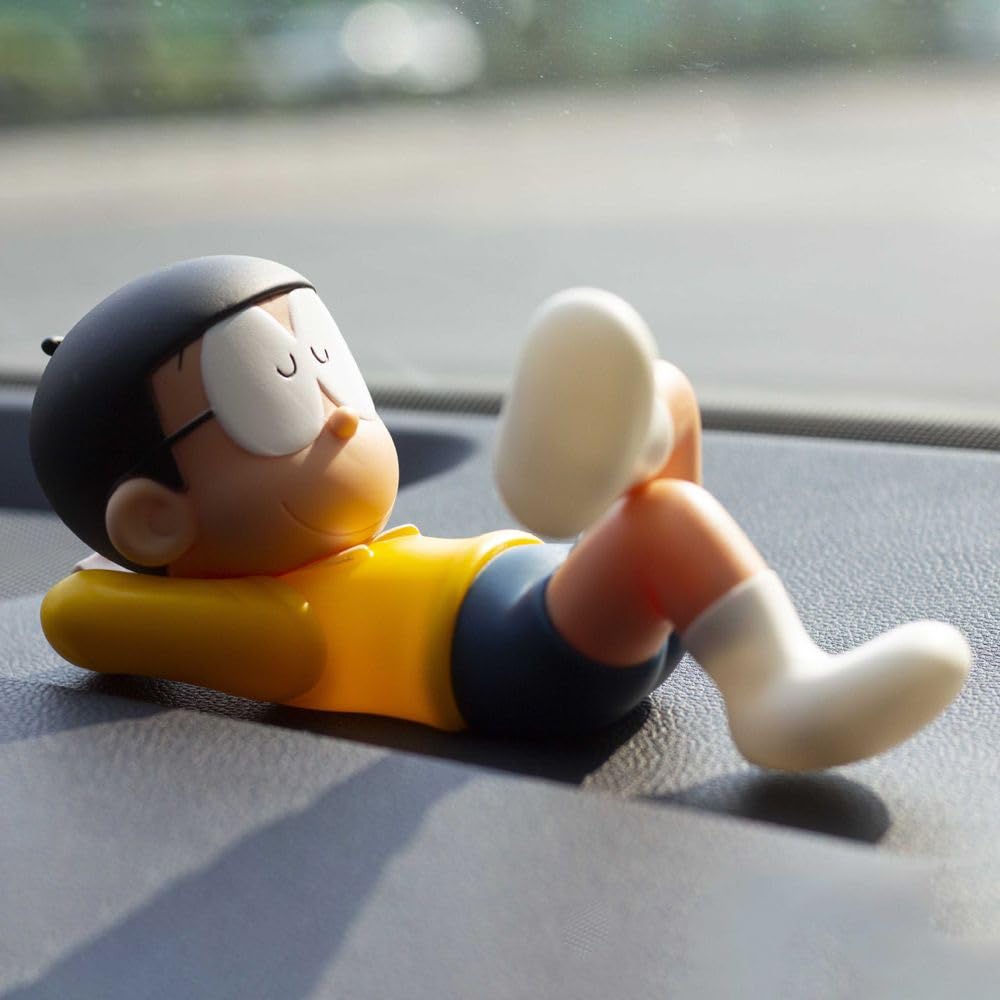 YOURKARTS.COM Nobita Chilling Figurine – Cute Cartoon Model for Office Desk, Home Shelf & Car Dashboard Display | Collectible Anime Gift | car Accessories 2025
