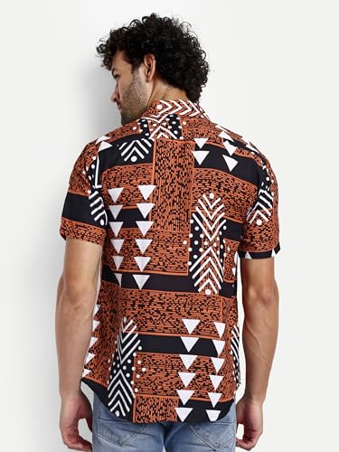Image of GRECIILOOKS Shirt for Men | Mens Casual Shirt | Men Stylish Shirt | Men Printed Shirt | Men's Regular Fit | Men Formal Shirt | Half Sleeve Shirt