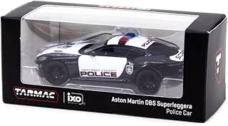 Aston Martin DBS Superleggera Seacrest County Police Black and White 1/64 Diecast Model Car by Tarmac Works T64G-004-PC