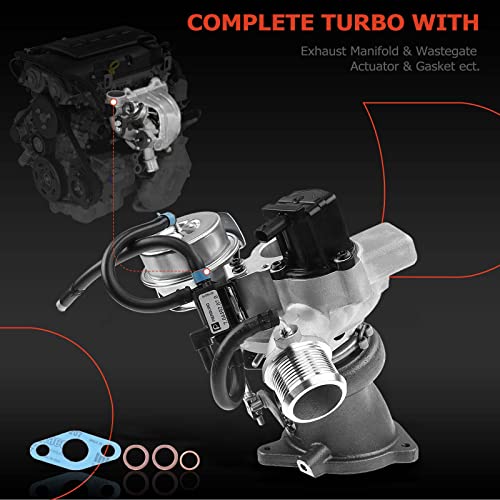 A-Premium Complete Turbo Turbocharger Kit, With Wastegate Actuator & Gasket, Compatible With Ford Escape 2013-2016, Fiesta 2014-2019, Fusion 2013-2014, Transit Connect 2014-2016, 1.6L Turbocharged #TOP1