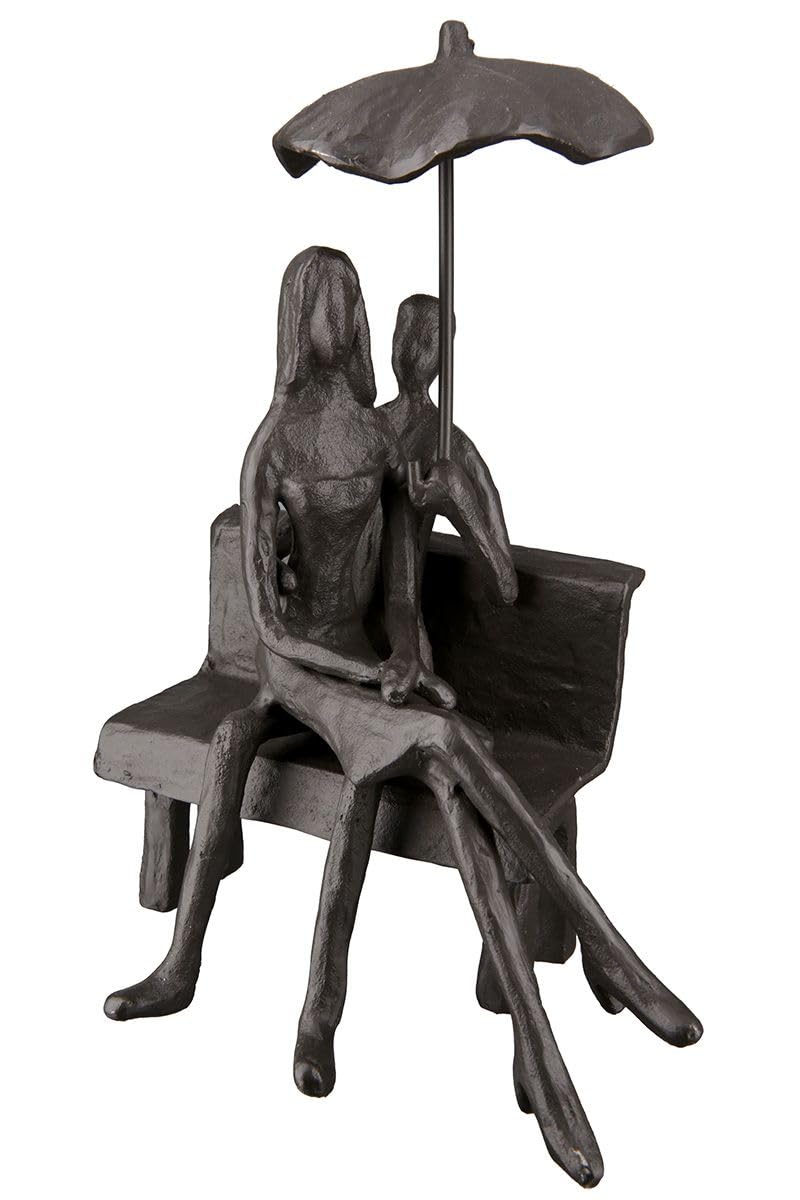 Brillibrum Design Expressive Sculpture Cast Iron Small Lovers Figurine Gift for Wedding Love Couple Sculpture (Figure 25)