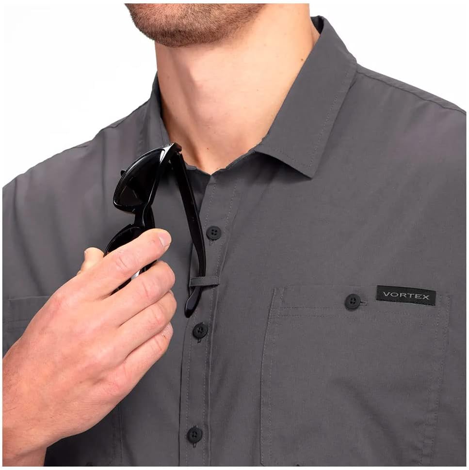 Vortex Men's Alpine Cove Short Sleeve Shirts - UPF Sun Protection, Moisture Wicking, Quick Dry. Temperature Regulating Fabric