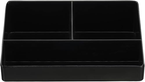 Miniatura 3 de PATIKIL Caja de té de plástico, 3 compartimentos, organizador de bolsas de té, bolsa de café, contenedor de almacenamiento para cocina, despensa,