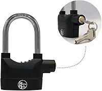 Cadeado com Sistema de Travamento e Proteção Anti-Furto para Carros e Motos com Alarme Sonoro
