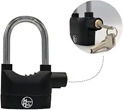 Cadeado com Sistema de Travamento e Proteção Anti-Furto para Carros e Motos com Alarme Sonoro