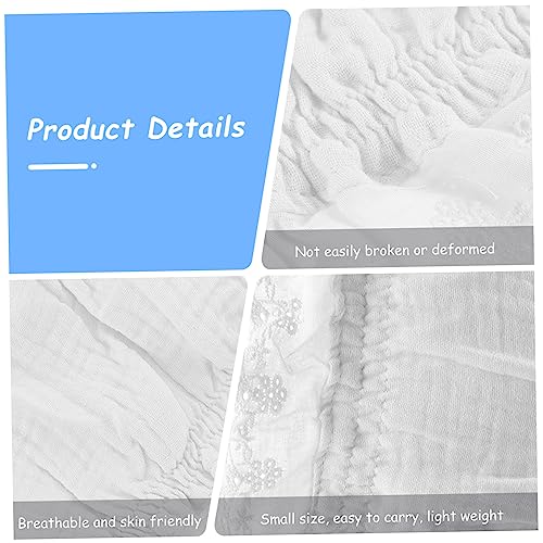 Beaupretty 1Pc Breathable Bonnet Hat for Soft Comfortable Sun Protection Hat for Design for Showers Photo Props White3