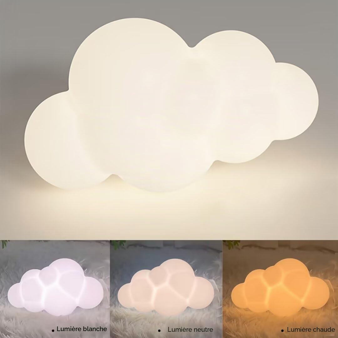 Applique murale 3D Cloud LED pour chambre d'enfant, lampe de chevet, veilleuse, éclairage mural décoratif, lampe murale de fond pour chambre à coucher, salon, escaliers, 18 W, 3 éclairages