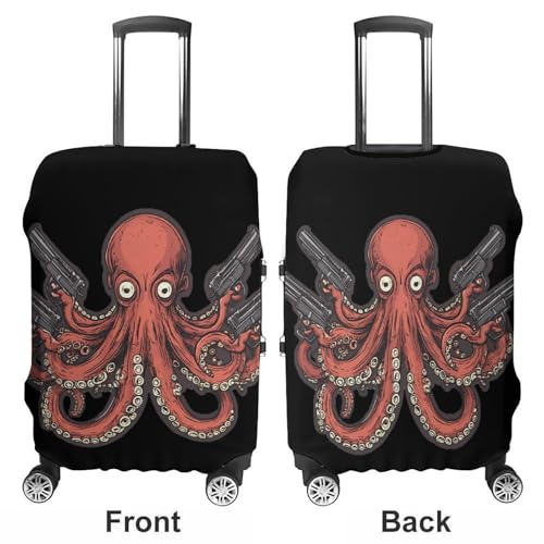 Killer Octopuss Luggage Covers Washable Travel Suitcase Cover Elastic Baggage Protector3