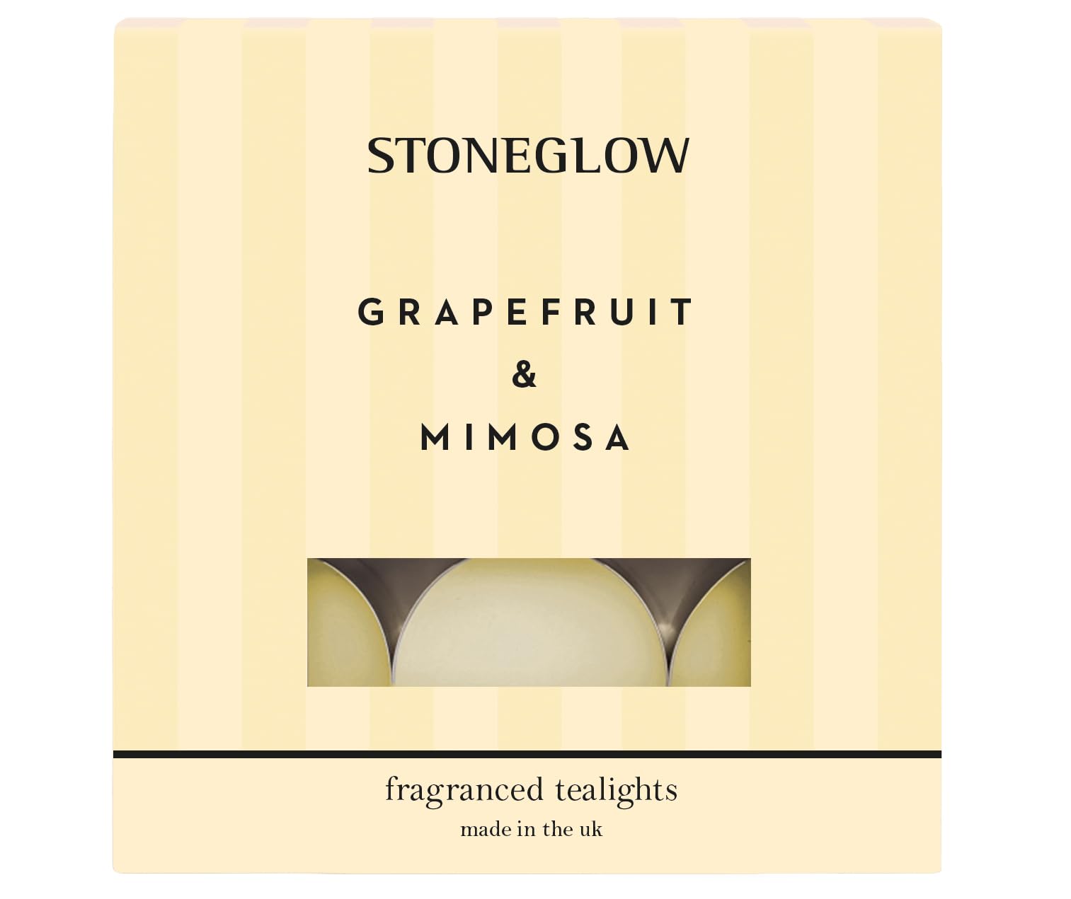 Stoneglow Yellow Modern Classics Collection - Grapefruit & Mimosa - Scented Tealight Candles 180G (Yellow)