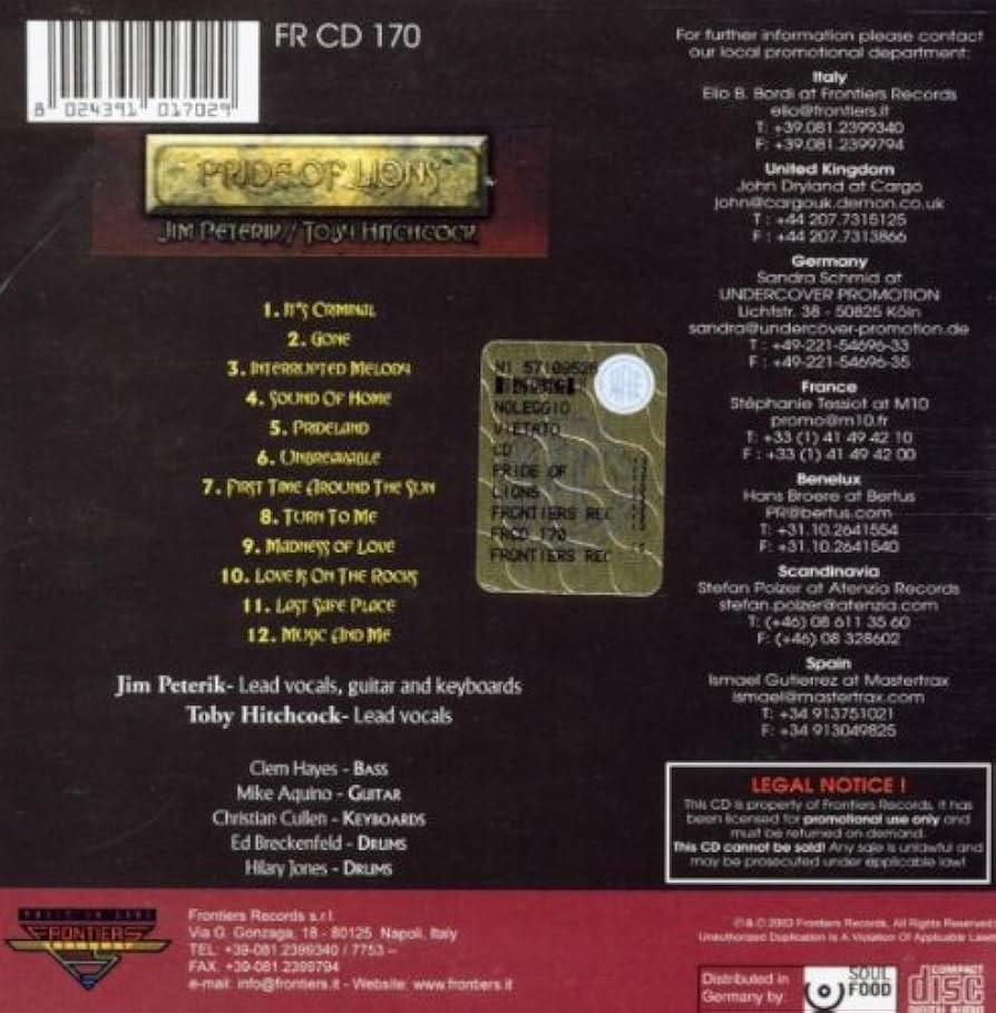 Amazon.co.jp: Pride of Lions: ミュージック