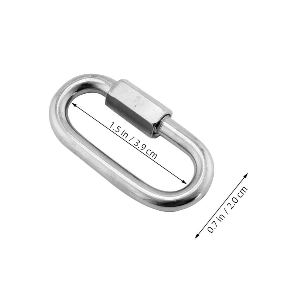 OSOLADY 5pcs Stainless Steel Connecting Ring Chains Locking Quick Connectors Chain Links Link Connectors Stainless Steel Chain Quick Link Quick Link Chain Connector Stainless Steel 304