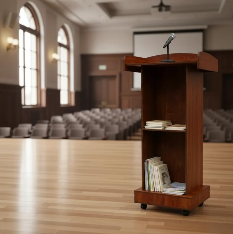 La mejor selección de Atriles y podios que Puedes Comprar On-line. 50 Bryxent Podio o Púlpito Moderno con 4 Ruedas para un Movimiento ágil 120cm - Soporte Elegante para Conferencias, Iglesias, Bodas, Aulas y Eventos