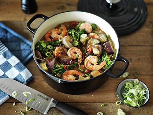 BK Cookware Dutch Oven, Cast Iron Casserole Dish with Lid, Enamelled Coating - Induction & Oven Safe Cookware - 24 cm/4.2 Litre, Black 2 Gallery Image