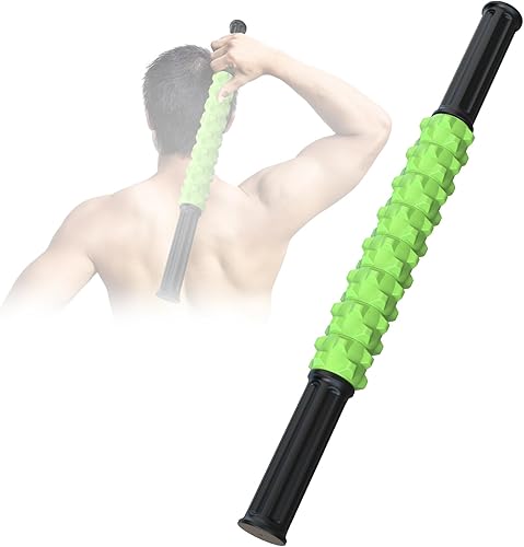Barra de masaje, rodillo muscular manual, rodillo muscular, herramientas de masaje muscular profundo para aliviar el dolor muscular, calambres y