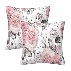 Gray Pink Flowers Leaves