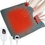 Cuplu 40x40 Electric Foot Warmer, Auto Shut Off - Washable Electric Feet with 6 Heat Levels 4 Timers, Warmer Fast Heating Pad Cushion for Foot, Back and Full Body for Women Men(Darkgray)…